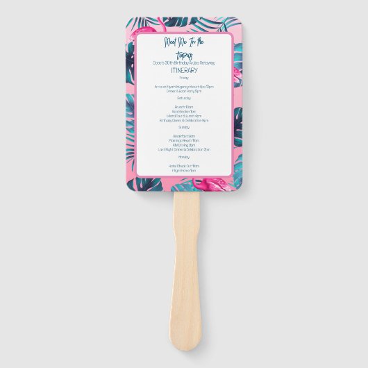 熱帯の誕生日旅行日程で会う ハンドファン (正面)