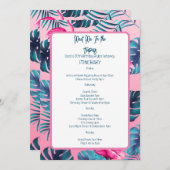 熱帯の誕生日旅行日程で会う 招待状 (正面/裏面)