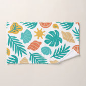 熱帯の貝殻とフロントパターン バスタオルセット (ハンドタオル)