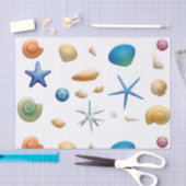 熱帯の貝類のパタカラフルーン 薄葉紙 (クラフト)