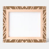 熱帯の部族スタイルの名前と日付木製 レーザー彫刻フレーム (正面)