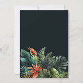 熱帯の野生のエレガント赤ん男女兼用坊シャワー 招待状 (裏面)