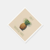 「熱帯の雰囲気のみ」パイナップル スタンダードカクテルナプキン (角)