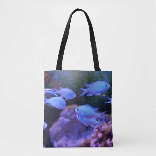 熱帯の青い魚 トートバッグ (正面)