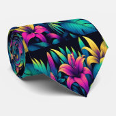 熱帯の鮮やか風景を彩る電気の花 ネクタイ (ロール)