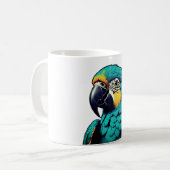 熱帯の鳥のデザインのマグカップ コーヒーマグカップ (正面左)
