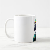 熱帯の鳥のデザインのマグカップ コーヒーマグカップ (左)
