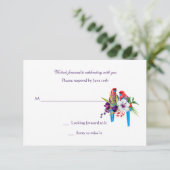 熱帯の鳥　レスポンスカード 招待状 (スタンド正面)