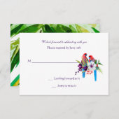 熱帯の鳥　レスポンスカード 招待状 (正面/裏面)