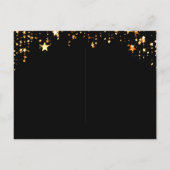 熱帯の16個の幾何学的な黒い星の招待 ポストカード (裏面)