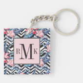 熱帯はすの花パターン キーホルダー (裏面)