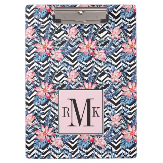 熱帯はすの花パターン クリップボード (正面)