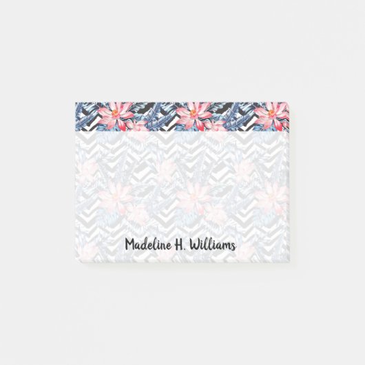 熱帯はすの花パターン ポストイット (正面)