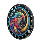 熱帯はっきりしたオウムのダーツボードセンターピース ダーツボード (正面右)