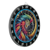 熱帯はっきりしたオウムのダーツボードセンターピース ダーツボード (正面左)