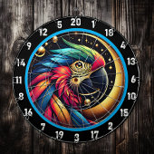 熱帯はっきりしたオウムのダーツボードセンターピース ダーツボード