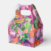 熱帯はっきりしたハワイアン花パターン フェイバーボックス (正面サイド)
