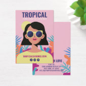 熱帯はっきりしたファッションイラストレーションイヤリングホルダー (デスク)