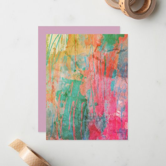 熱帯はっきりした抽象芸術すべての行事 ノートカード (正面/裏面インサイチュ)