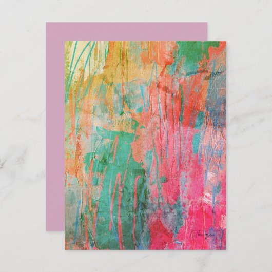 熱帯はっきりした抽象芸術すべての行事 ノートカード (正面/裏面)