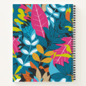 熱帯はっきりした葉のクリエイティブ心 ノートブック (裏面)