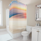 熱帯ぼやけ日入りビーチと《写真》ぼけ味太陽ライトwa シャワーカーテン (インサイチュ)