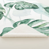 熱帯やし割れた葉 シェルパブランケット (3/4)