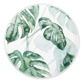 熱帯やし割れた葉 セラミックノブ (正面)