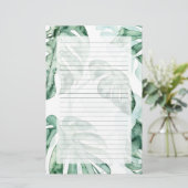 熱帯やし割れた葉 便箋 (スタンド正面)