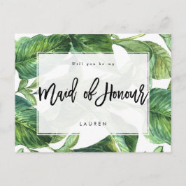 熱帯やし名誉のある私の女中です 案内ポストカード