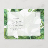 熱帯やし名誉のある私の女中です 案内ポストカード (裏面)