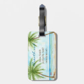 熱帯やし荷物のラベル ラゲッジタグ (裏面縦)