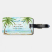 熱帯やし荷物のラベル ラゲッジタグ (裏面横)