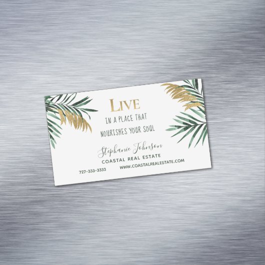 熱帯やる気を起こさせる引用文不動産仲介業者 マグネット名刺 (インサイチュ)