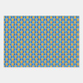 熱帯よくはしゃぐウミガメ青と緑 ラッピングペーパーシート (正面2)