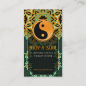 熱帯ろうけつ染めオレンジインヤンヨガ名刺 名刺 (正面)