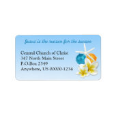 熱帯をテーマにしたキリスト教教会住所 シール (正面)