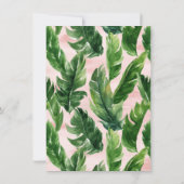 熱帯をテーマにしたパイナップルのブライダルシャワーへの招待 招待状 (裏面)