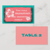 熱帯をテーマにしたビジネスサイズカード プレイスカード (正面/裏面)