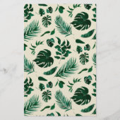 熱帯をテーマにしたブライダルシャワービンゴゲームカード (裏面)