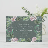 熱帯をテーマにした夏の結婚式招待状 招待状 (スタンド正面)