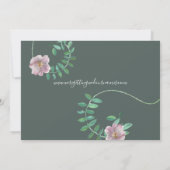 熱帯をテーマにした夏の結婚式招待状 招待状 (裏面)