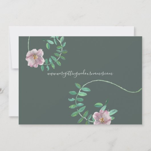 熱帯をテーマにした夏の結婚式招待状 招待状 (裏面)