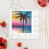 熱帯をテーマにした誕生日 縁ありランチョンナプキン (インサイチュ)