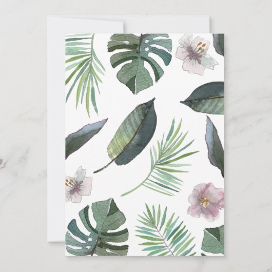 熱帯をテーマにした 招待状 (裏面)