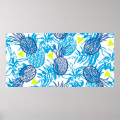 熱帯をモチーフとしたシームレスパターン ポスター (正面)