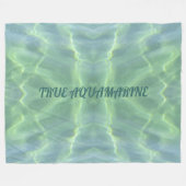 熱帯アクアマリンパーソナライズされた水 フリースブランケット (正面(横))