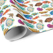 熱帯アクアリウムの魚の包装紙 ラッピングペーパー (ロールコーナー)