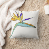 熱帯アクセントの花柄の鳥の楽園 クッション (ブランケット)