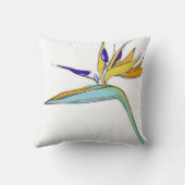 熱帯アクセントの花柄の鳥の楽園 クッション (裏面)